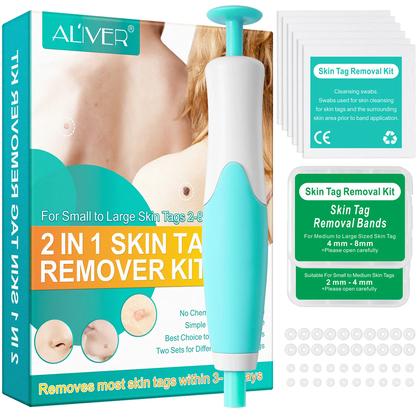 Aliver Skin Tag And Warts Removal Tool Kit Wholesale Safe And Painless Skin Tag Remover Pen Home