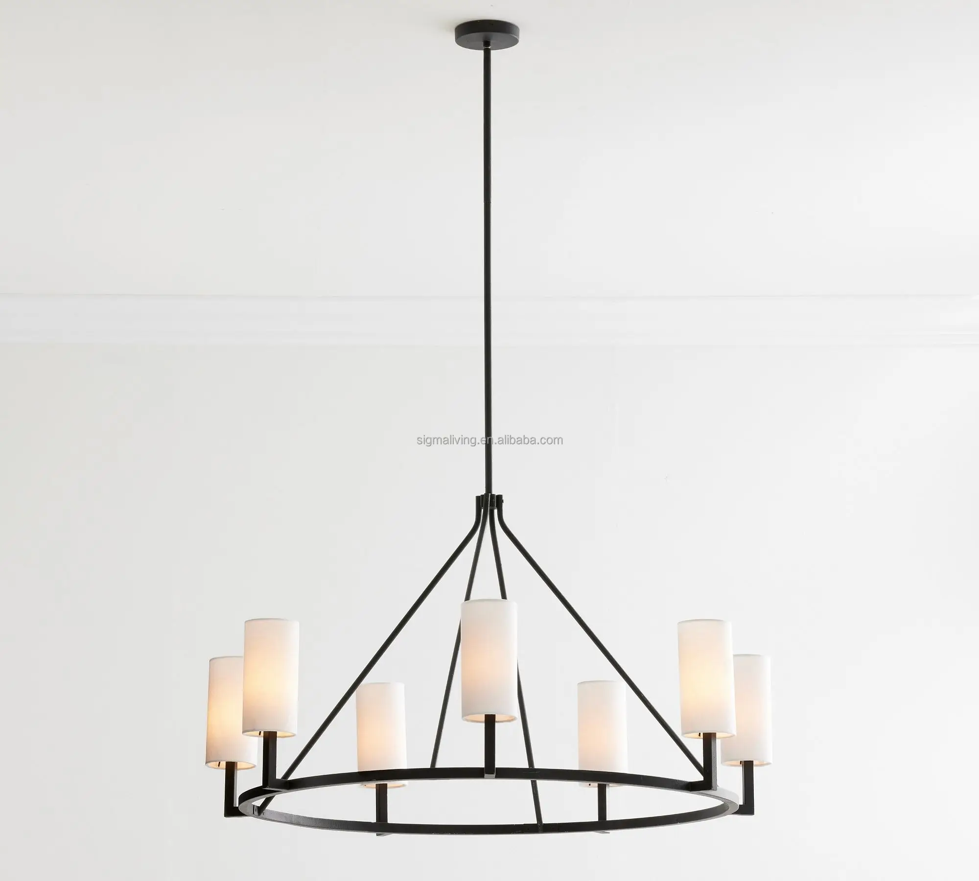 light luxury crystal metal round chandelier