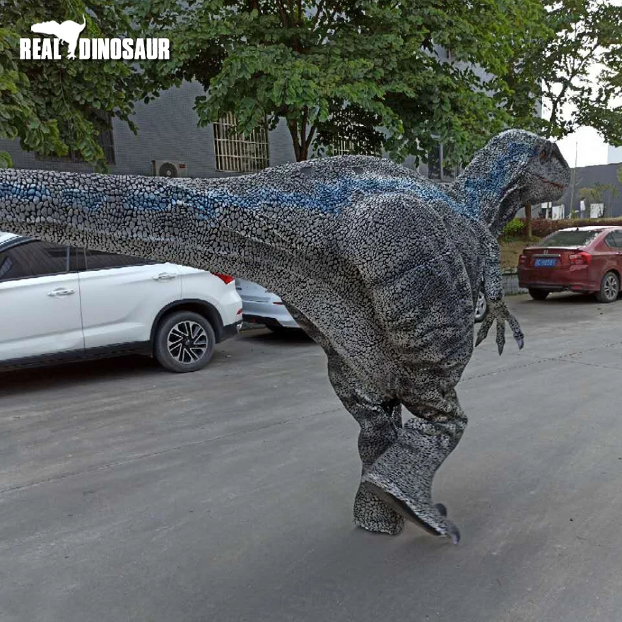 Animated Dinosaur Mascot Velociraptor Dinosaur Costume Rental