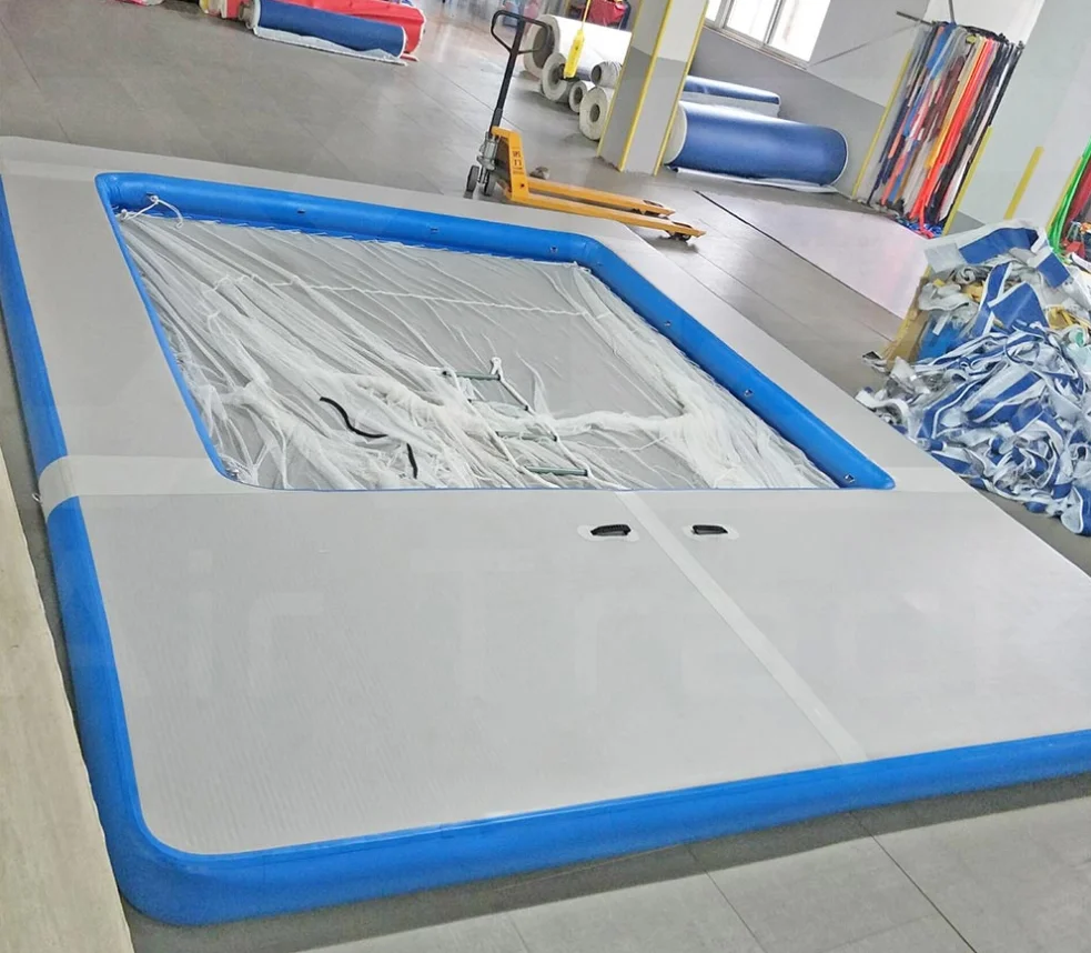 Надувной остров двухслойная портативная лодка плавающая док подставка для плавания с сеткой