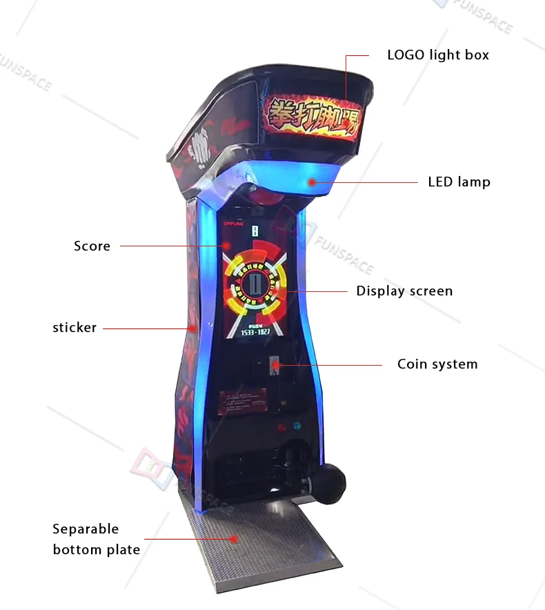 Funspace Lebanon Coin Operated Amusement Big Punch Boxing Champion Game