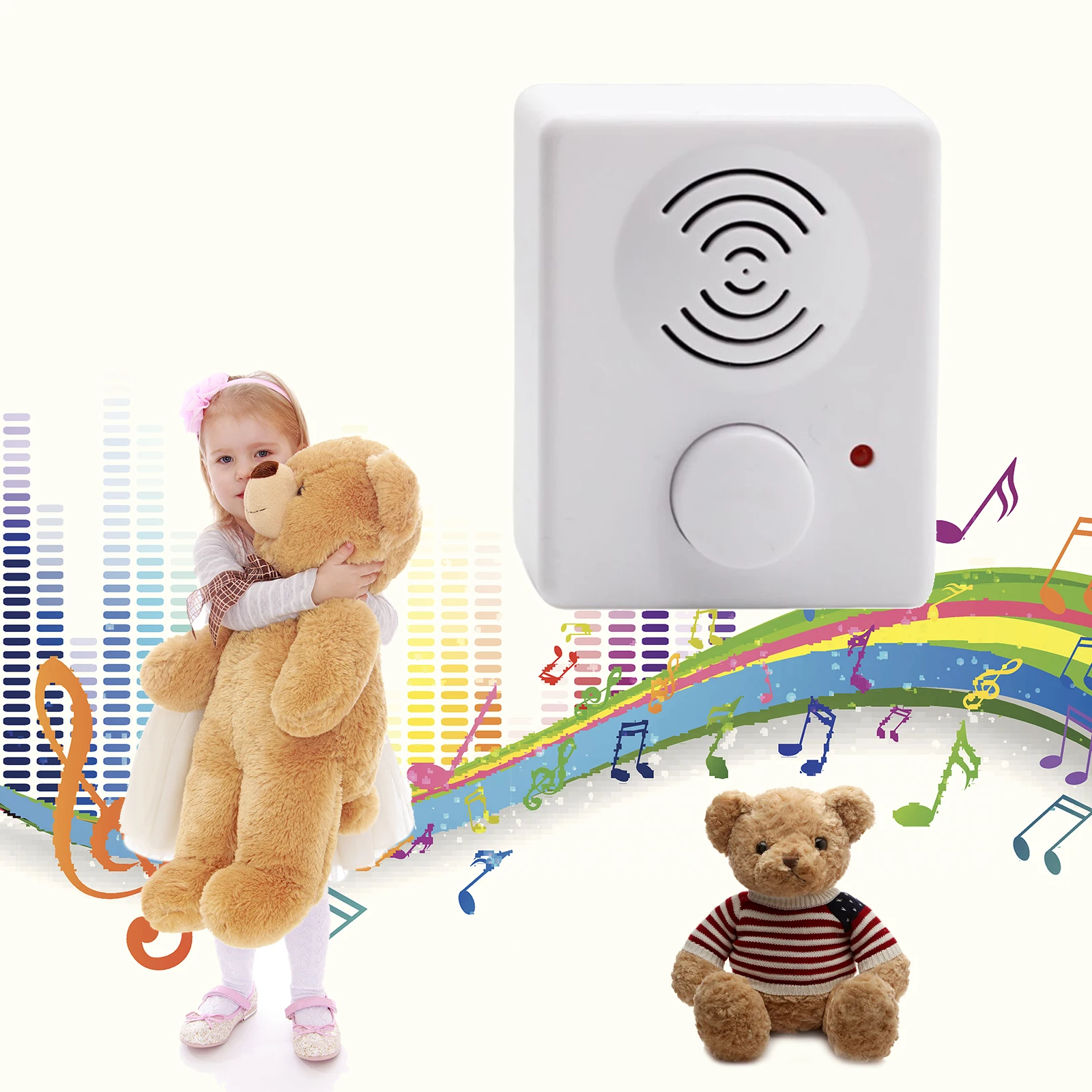 Factory Custom 4MB Square Push Button USB Downloadable Music Sound Module  Voice Recorder Box for Stuffed Plush Doll Toy