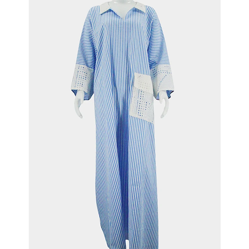 Dresses Women Muslim Ladies Wears Casual Elegant Muslimah Lace Floral Baju Gamis Abaya Dress factory