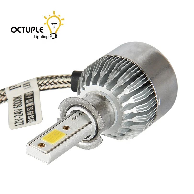 COB 36W C6 LED Headlight Bulb LED Headlights Supply H4 H7 Car Bulb Bombillos Auto LED Headlight for Car Led Headlight Bulb 6500K