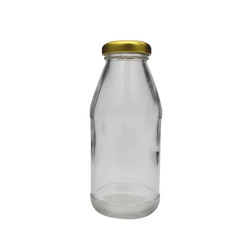 10 pezzi vetro YOGURT BOTTIGLIE 200ml vetro chiaro vetro bicchieri bottiglie di latte COPERCHIO 