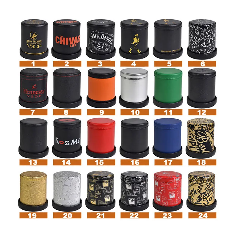 
KTV Bar покерная игра печать кожа + пластиковые игральные кубики набор без крышки и 6 шт. цифровые белые/Акриловые Кубики 