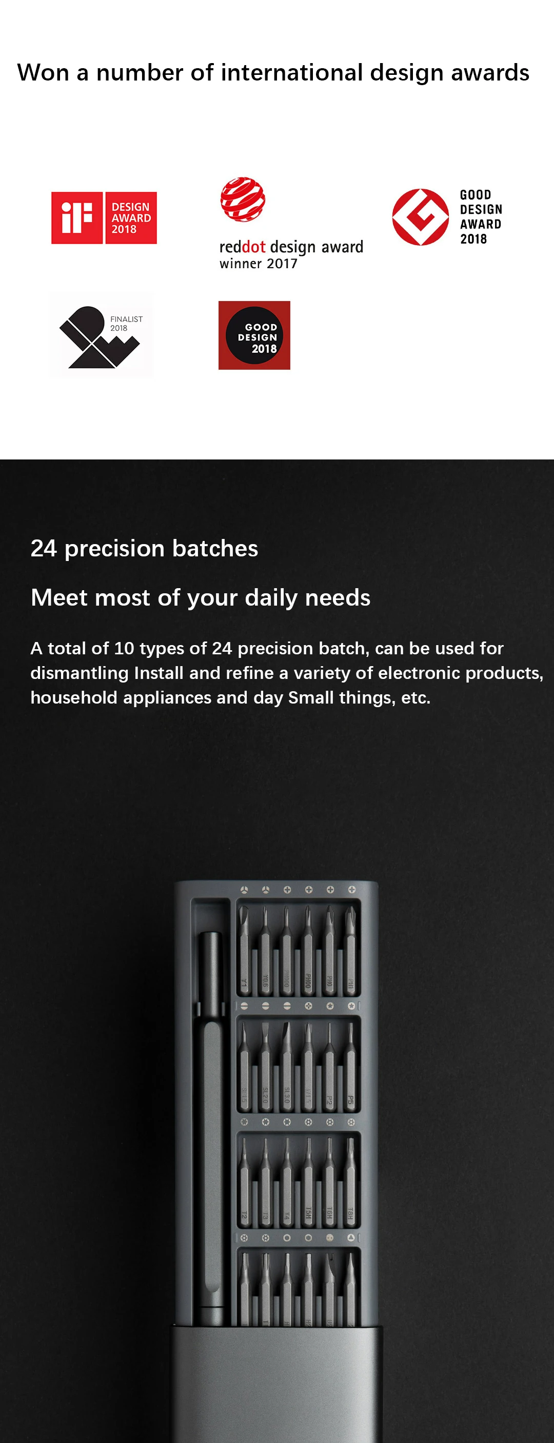 Xiaomi Mi Screwdriver 24in1 Precision Screwdriver Kit Bits
