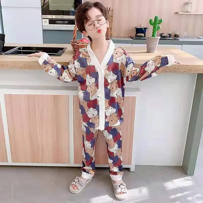 Children Pajamas Korean Spring Autumn Long