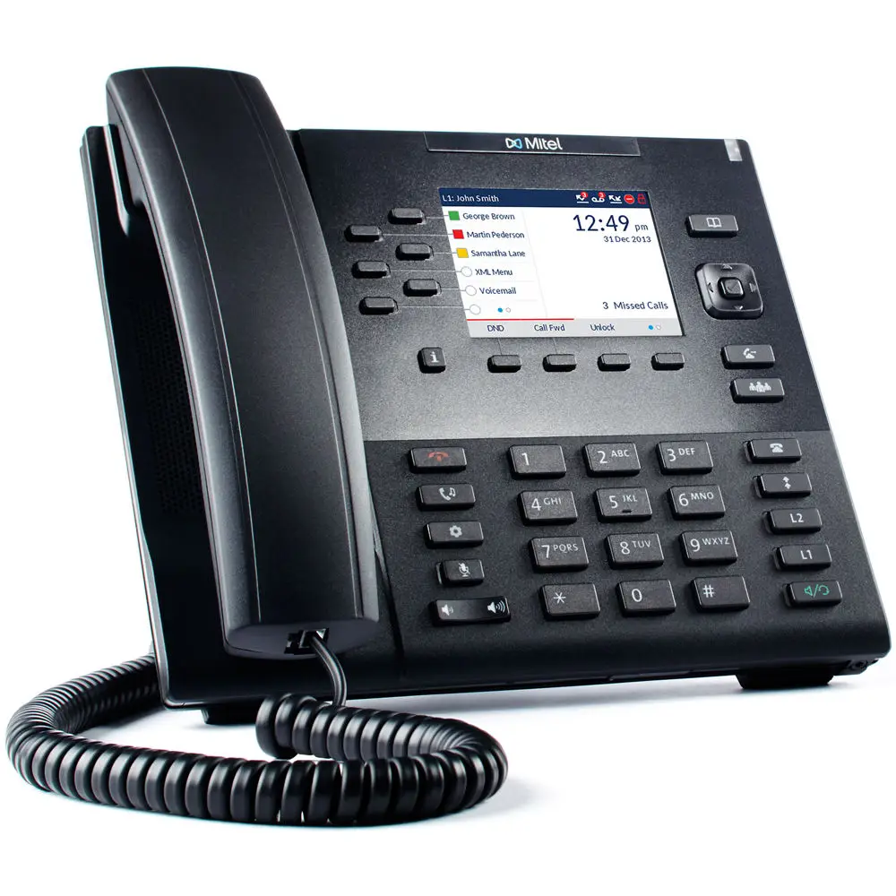 Teléfono IP Mitel 80C00002AAA-A 3.5 Negro, Terminal con conexión por Cable, LCD, 320 x 240 Pixeles, 1 Pixeles, 8,89 cm 