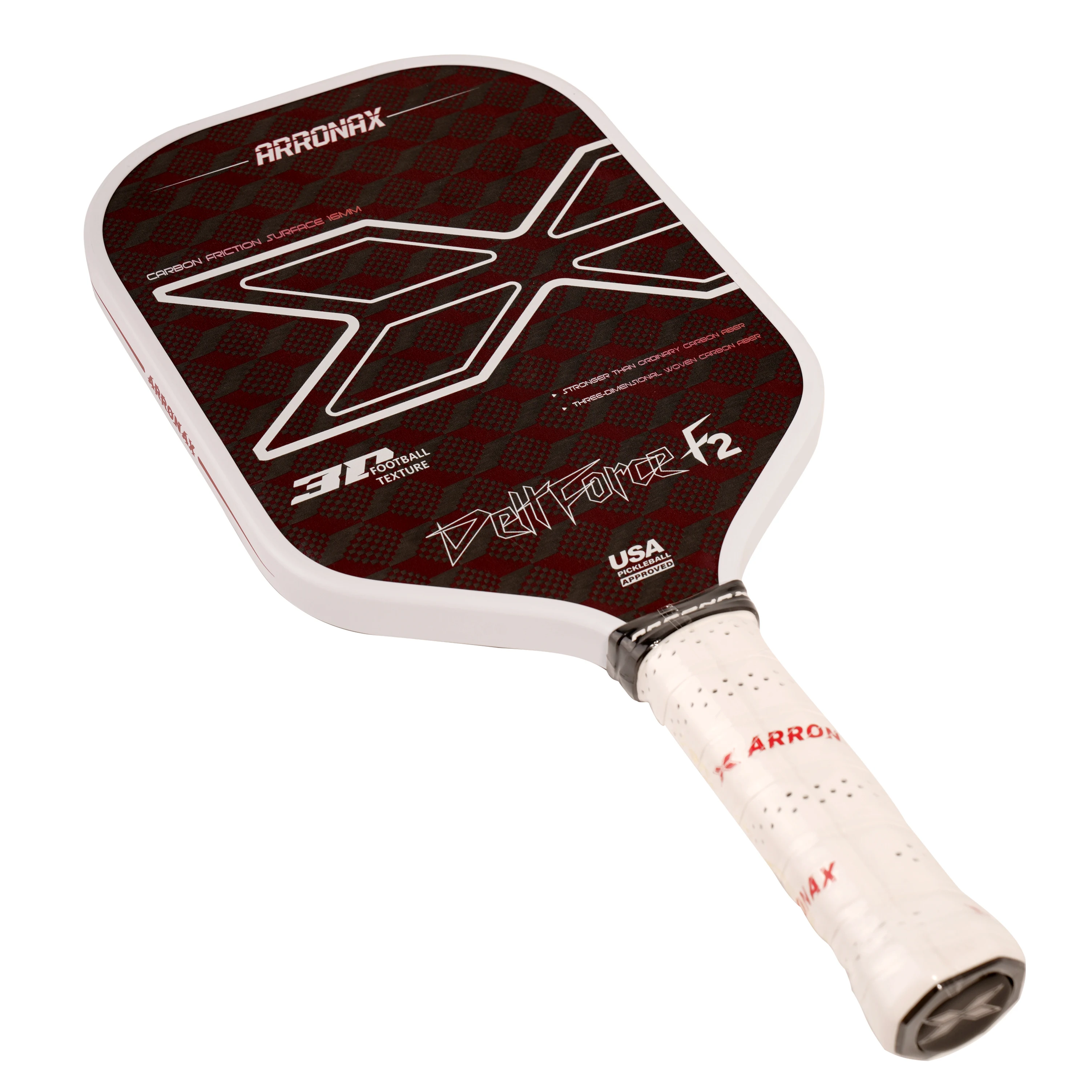 ARRONAX  Professional Factory for Custom Logo 18K Carbon Fiber 3D Fabric USAPA Approved Pickleball Paddle Thermoformed