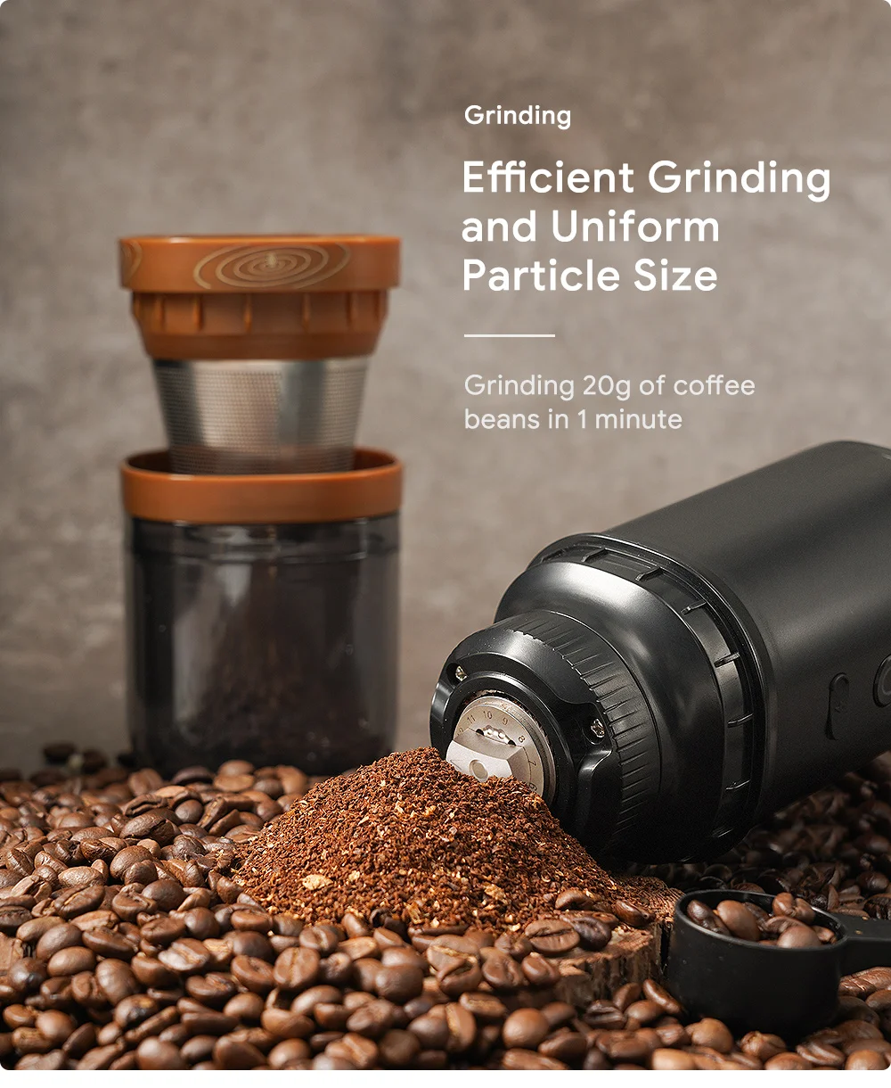 2 In 1 Portable Typec Usb Charge Electric Coffee Grinder 420 Burr