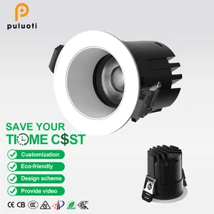 High Quality 15W 75mm White COB LED Spot Down Light Modern Design Aluminum Ceiling Recessed Spot Light for Office Home Hotel