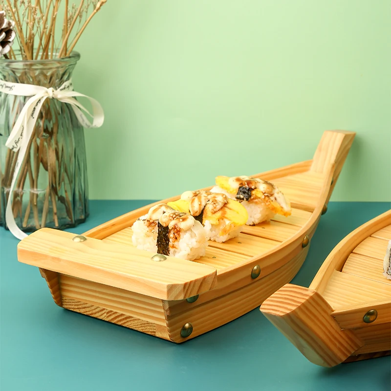 2023 New Design Simple Bamboo Sushi Wooden Boat Plate Buy Sushi Plate
