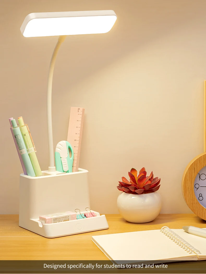Yolomo Desk Lamp Led Rechargeable Pen Holder Touch Control Light