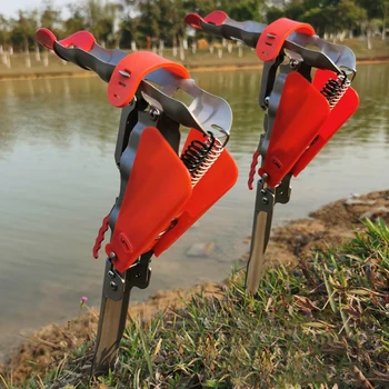 Support De Canne à Pêche Automatique à Ressort - Montage Au Sol - NEUF