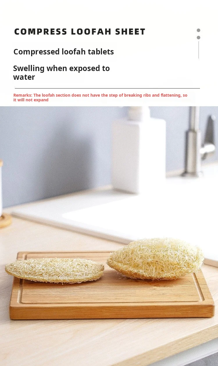 Natural Luffa Dish Washing Cloth Sponge Loofah Scrub Pad Dish Pot Easy