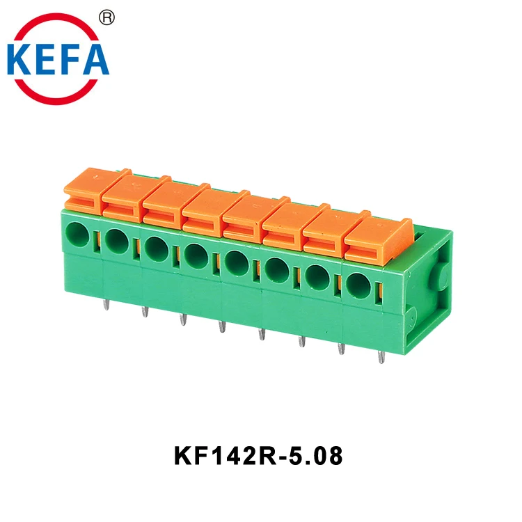 Kefa 3ピンターミナル KF142R-5.08 高品質電気ターミナルブロック スプリングターミナルブロックコネクタ