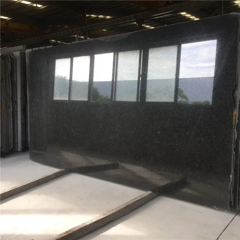 Absolute jet black pearl granite for bathrooms designs