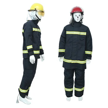 Detachable style navy blue fireman clothing fire fighting suits for sale
