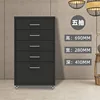 Five-drawer piano black