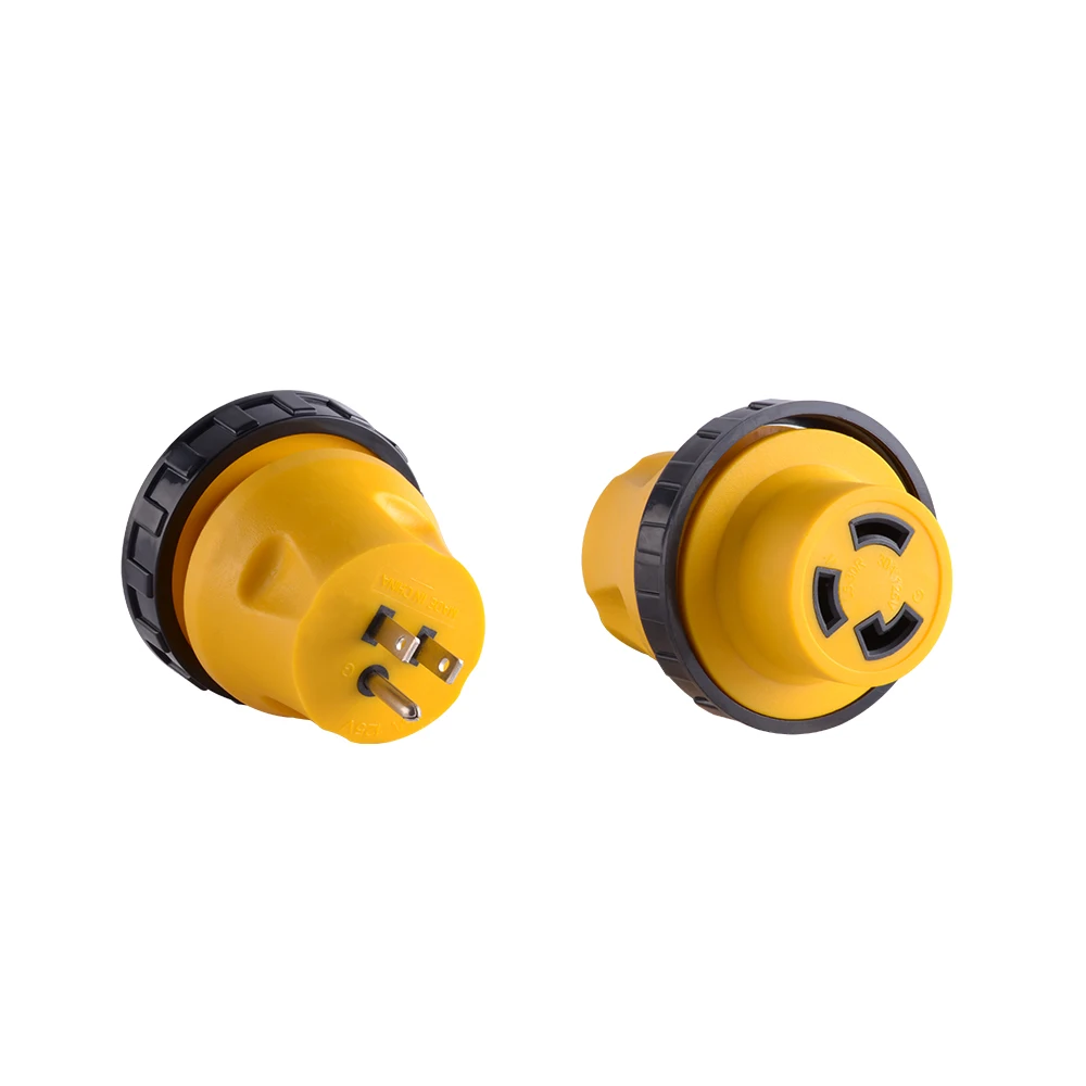 15a Rv Plug 3 Prong 15A to 30A RV Adpter Plug With Locking Connector NEMA 5-15P to ...
