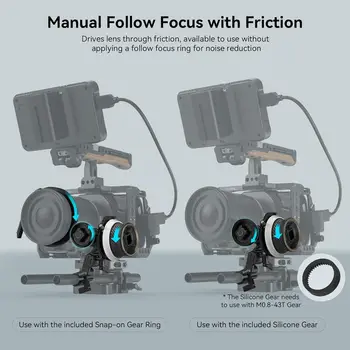 SmallRig Mini Follow Focus & 15mm Rod Clamp and Snap-on Gear Ring Belt for Camera 3010 detail image
