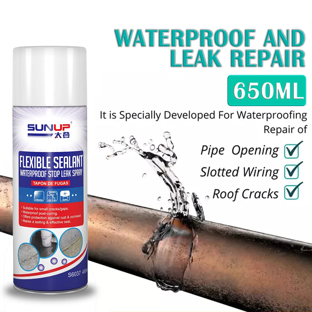 Leak Stop Seal Flex Spray Instant Rubber Anti Leaking Sealant Spray