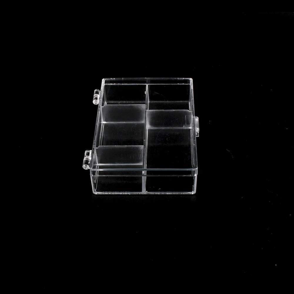 21837 High Clear 5 Grids Mini Transparent Plastic Acrylic Storage Box Bead Storage Finding Organizer