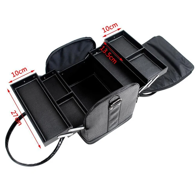 Large Faux Leather Beauty Cosmetic Vanity Case Bag XY-441