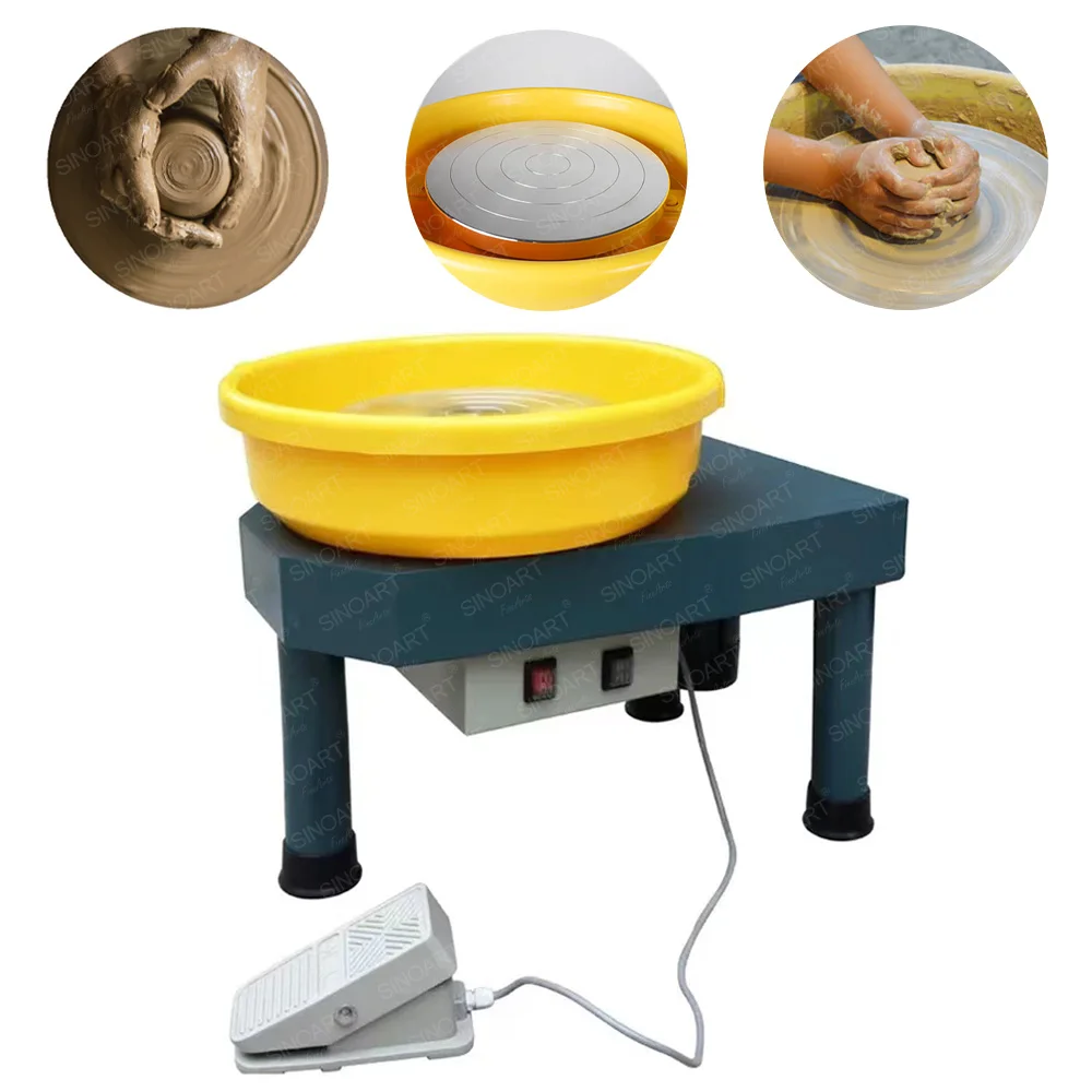 SINOART Premier Pottery Wheel Machine, 250W Electric Ceramic Forming Making Pottery Machine, 220V/110V,  Aluminum Turntable