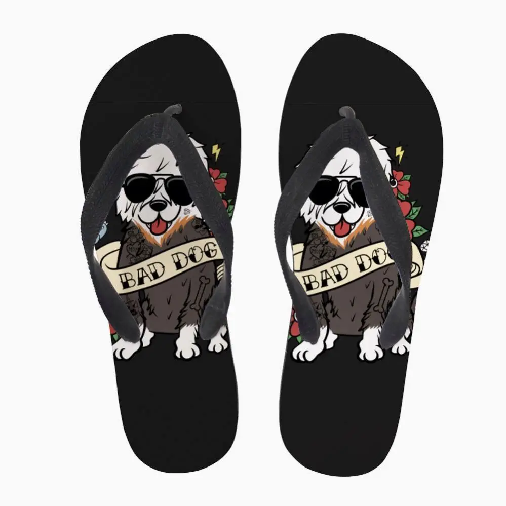 dog print sandals