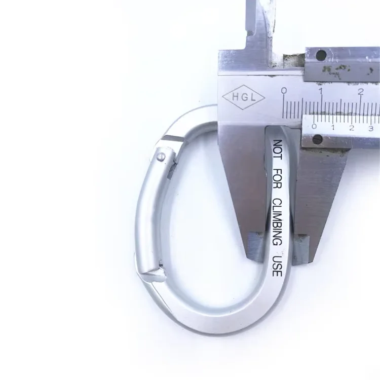 Wholesale Fashionable Safety Aluminum Hook Outdoor D Shaped Carabiner for Keychain