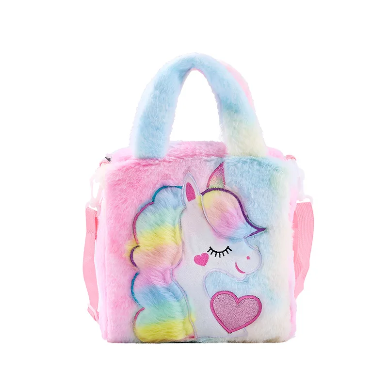 Wholesale New cartoon plush shoulder bag cute girl children's