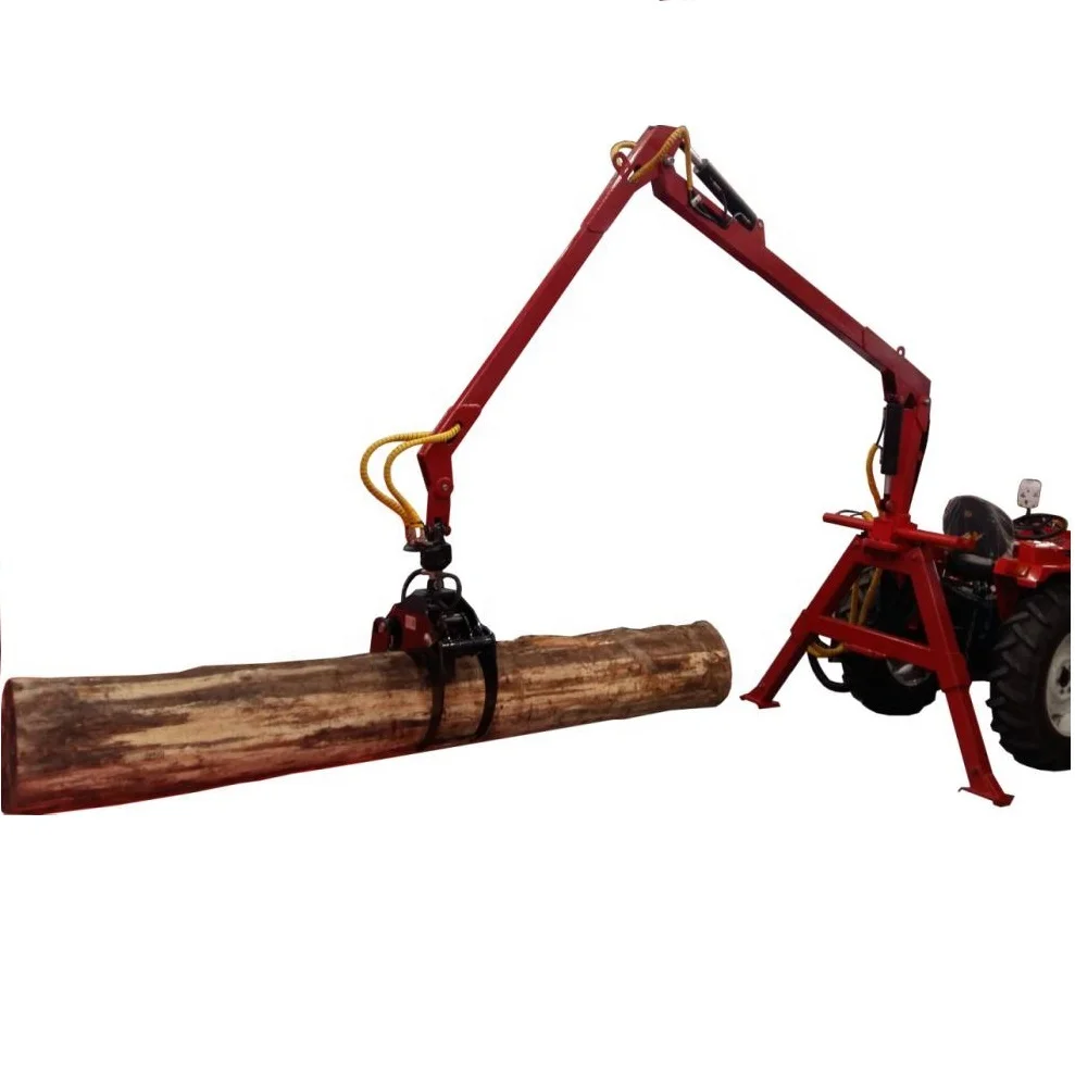 RIMA Log Crane Hydraulic Timber Crane Tractor Mount Log Loader Crane Wood Grapple Machine