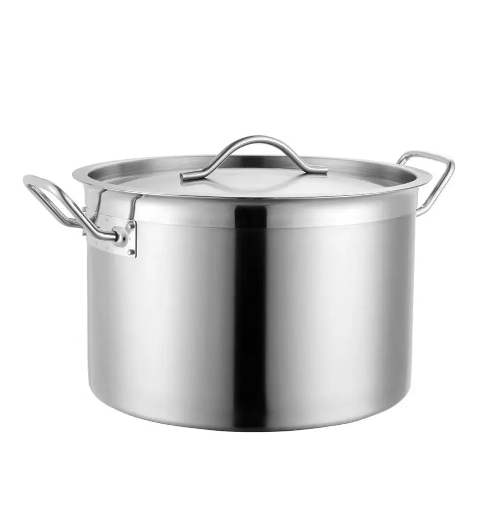 Restaurant Customization Commercial Nonstick Cooking Pots Set of Stainless Steel Pot Convenient Big Cooking Pot Set Stockpot