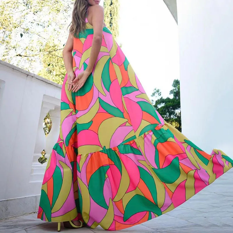 bright coloured maxi dresses Live Freely Multi Color Dress Multi / Small keeping you comfortable throughout the day Guieoi Women's Dresses Plus Size