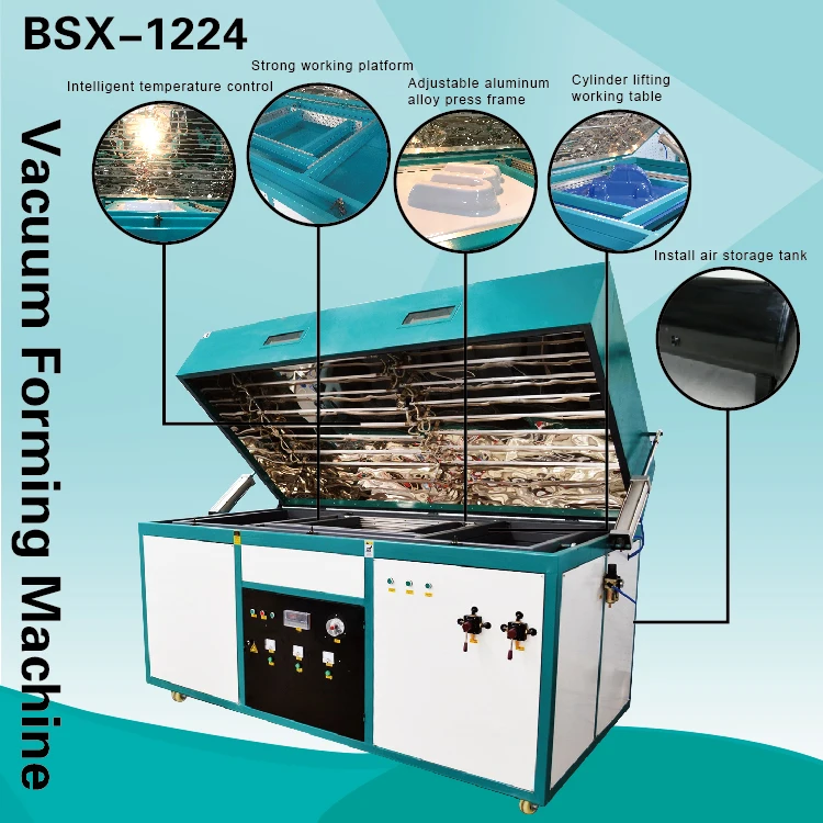 Manual Clamshell Abs Plastic Thermoforming Vacuum Forming Machine