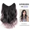Mechas negras naturales con rosa.