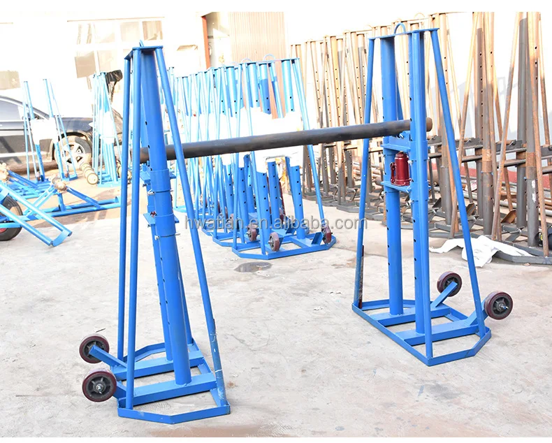 5T 10T 15T heavy load hydraulic cable drum jack stand for cable laying