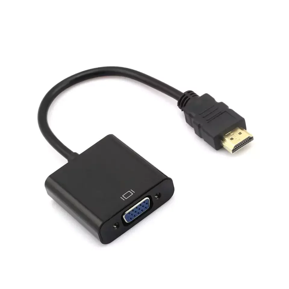 0.15m Hdmi To Vga Adapter Hdtv 1080p Hdmi M To Vga F Converter Adapter Cable For Pc Laptop Buy