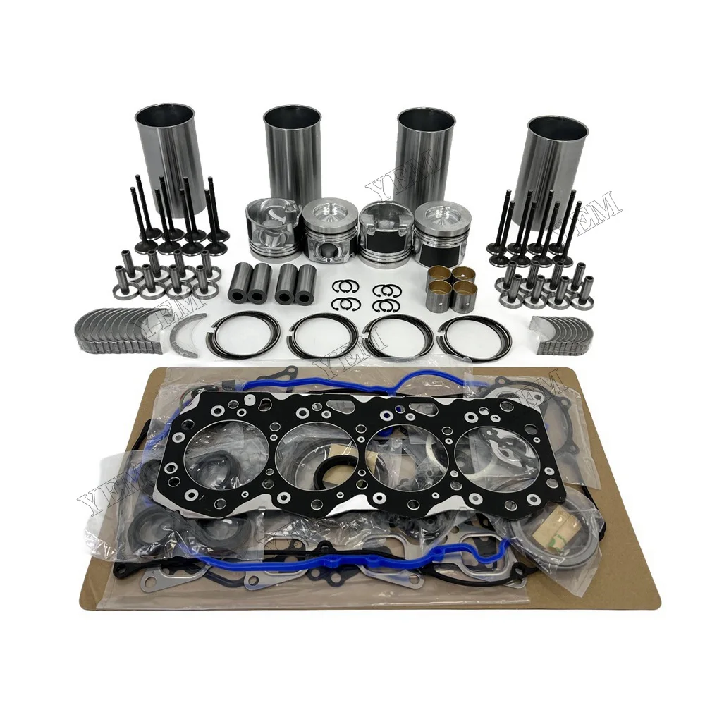 4JJ1 Rebuild Overhaul Repair Kit With Valves Engine Bearings Cylinder Liner Piston Rings Full Gasket Kit Engine Parts for Isuzu