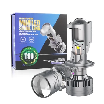 Nowgre T90 High-Beam Mini Bi-LED Projector Lens 2.5/3-Inch LED Headlight fog lampH4 Car Bulb Headlight foco para autos