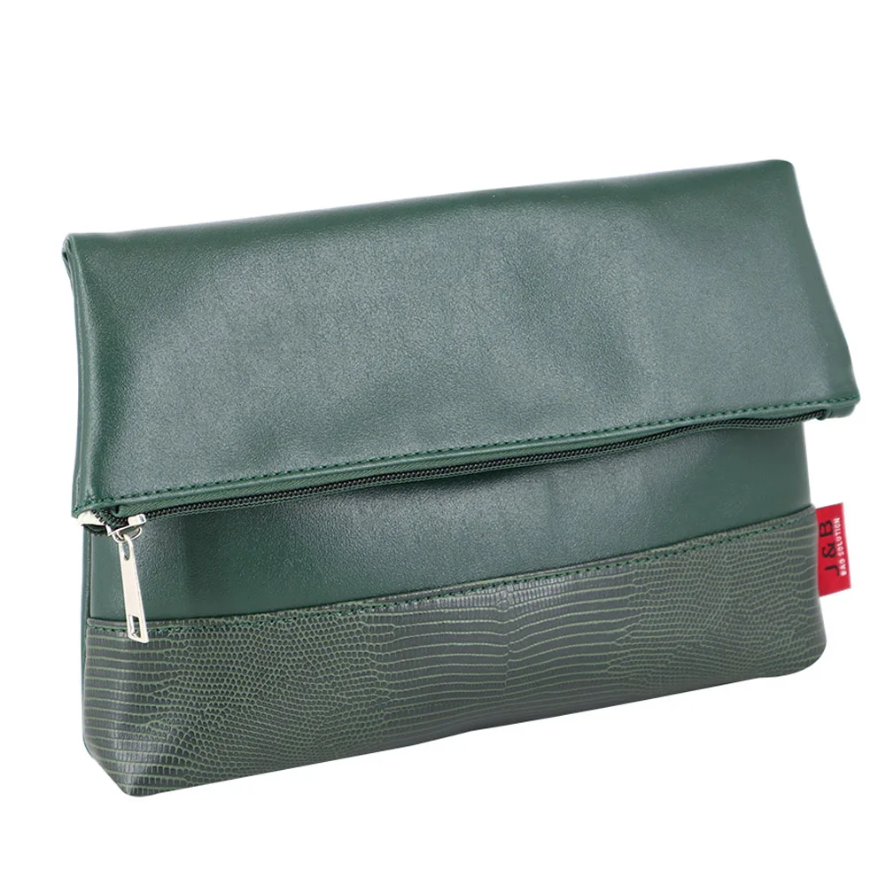 Folded PU Leather Skincare Cosmetic Makeup Clutch Bag Quality Customized Eco Friendly PU Beauty Bags with Private Label Logo