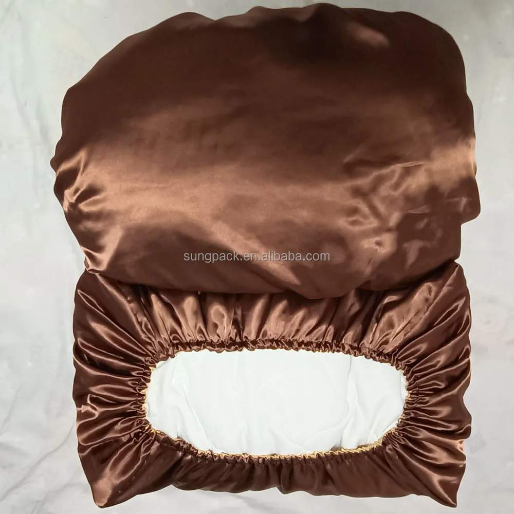 Single Layer Elastic Closure Design Satin Polyester Pillowcase Silky Pillow Case Cover Buy
