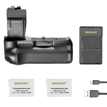 Neewer BG-E8 Replacement Battery Grip for  EOS 550D 600D 650D 700D Rebel T2i T3i T4i T5i DSLR Cameras, Come with 2 Battery detail image