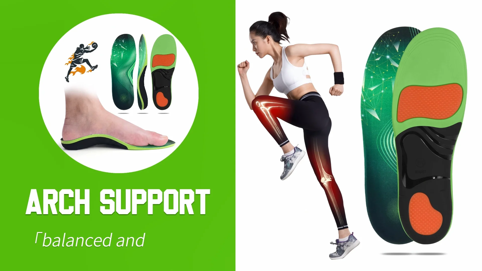 Joghn Flat Foot Orthopedic Orthotic Insoles Valgus Correctors Flat Foot