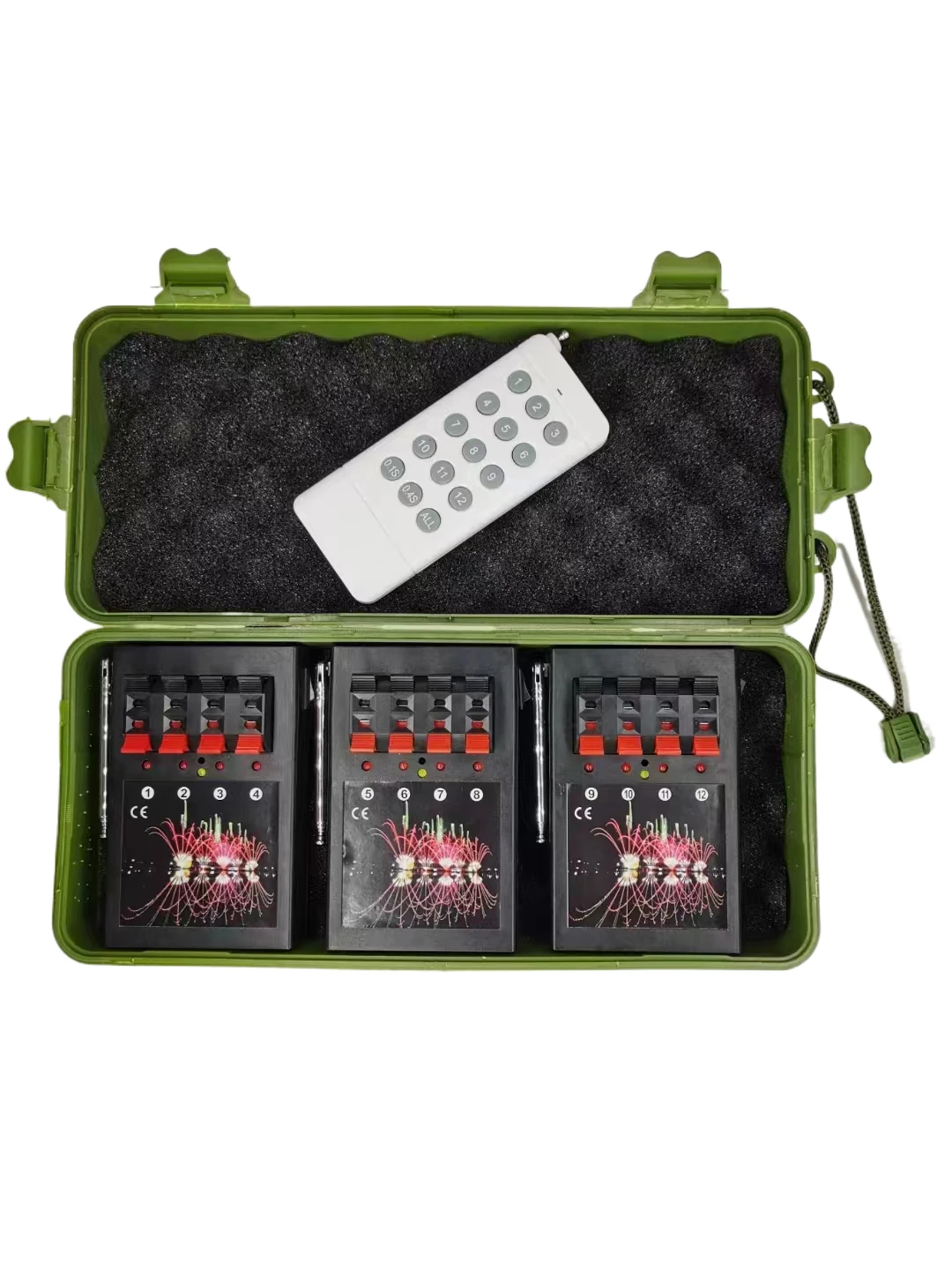 Fire Machine Pyrotechnics 12 Cues 12 Channels Remote Control Fireworks Firing System for Event Celebration