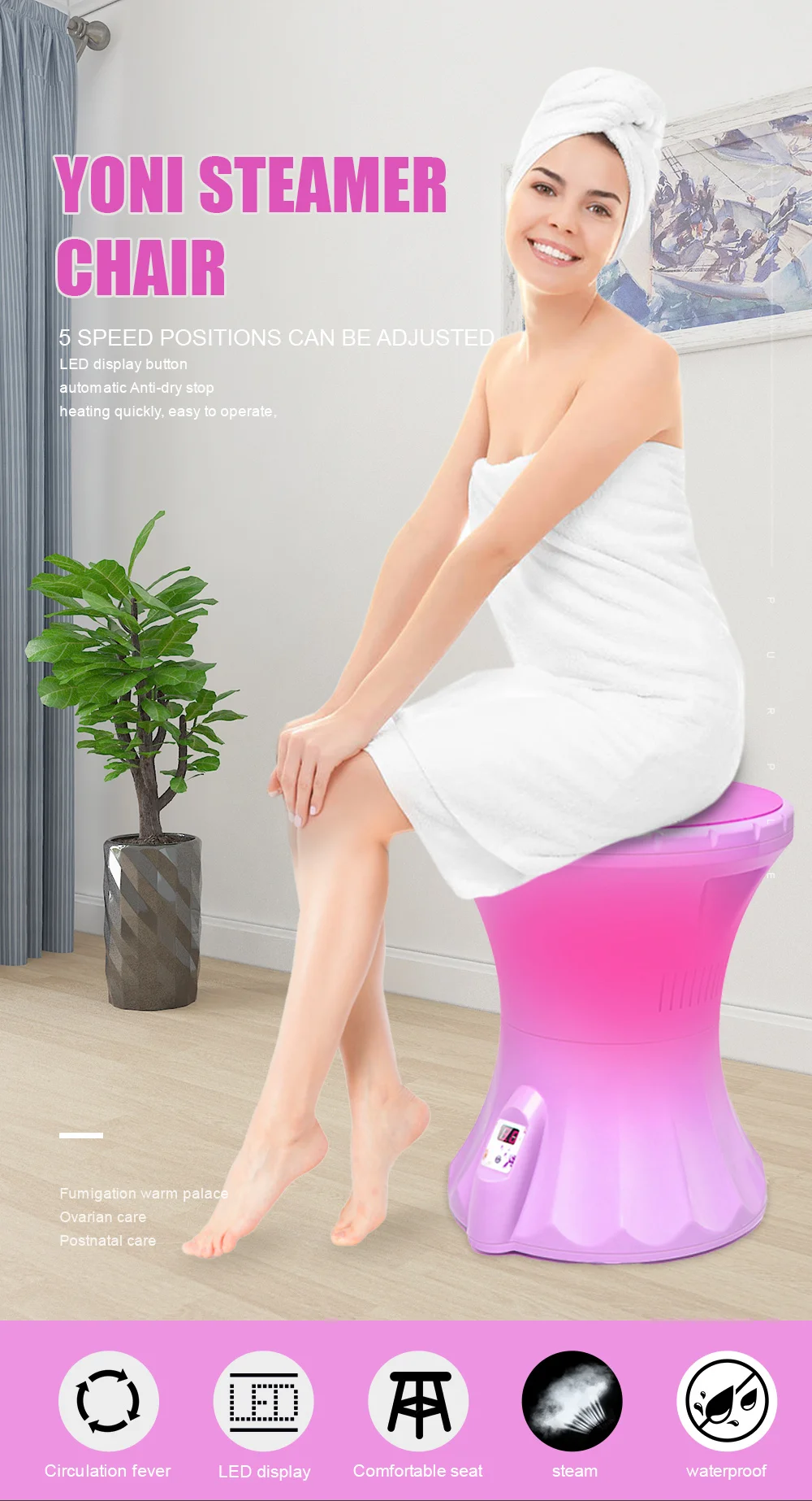Hot Sale Product For Men Or Pregnant Woman Yoni Steam Seat Folding