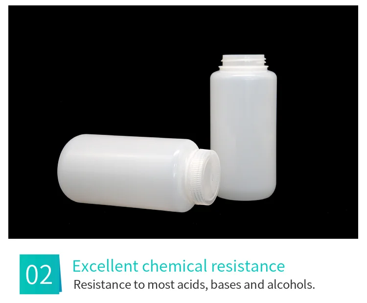 30ml 60ml 125ml 250ml 500ml Wide Mouth HDPE Plastic Laboratory Bottles ...