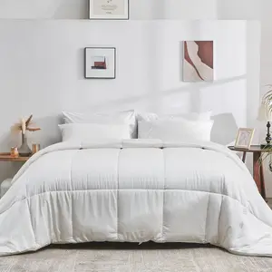 Premium Eco Friendly Cotton Duvet Quilt All-Season Polyester Fill Ticking Hypoallergenic Winter Hotel Home Bedding Wholesale
